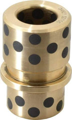 Dayton Lamina - 1" ID x 2-11/16" OAL, Cast Aluminum Bronze, Die & Mold Shoulder Bushing - Shoulder, 1-27/32" Bottom OD, 1-1/2" Top OD, 1-3/4" Under Collar, 1-3/4" Under Collar, 15/16" Above Collar - Exact Industrial Supply