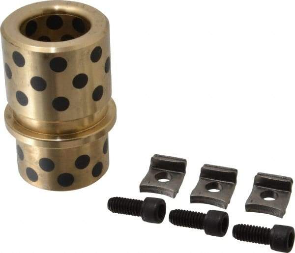 Dayton Lamina - 1-1/4" ID x 3-1/8" OAL, Cast Aluminum Bronze, Die & Mold Shoulder Bushing - Shoulder, 2-3/32" Bottom OD, 1-3/4" Top OD, 2" Under Collar, 2" Under Collar, 1-1/8" Above Collar - Exact Industrial Supply