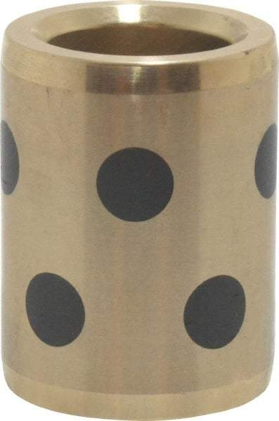 Dayton Lamina - 1-1/2" OAL, 3/4" ID, 1-1/8" Body Diam, Aluminum Bronze, Die & Mold Straight Friction Brushing - Press Fit, Self Lubricating - Exact Industrial Supply