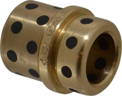 Dayton Lamina - 3/4" ID, 1-1/2" OAL, Die & Mold Shoulder Ejector Bushing - Press-Fit, Self-Lubricating, 1.1255" Body Diam, 1.302" Collar OD, 1" Above Collar, 1/2" Under Collar - Exact Industrial Supply