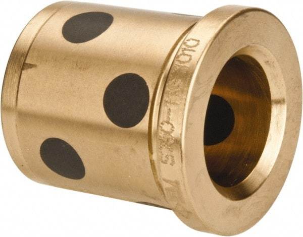 Dayton Lamina - 3/4" ID x 1-3/8" OAL, Aluminum Bronze, Die & Mold Shoulder Bushing - Shoulder, 1-1/8" Bottom OD, 1-1/8" Top OD, 1.3" Collar OD, 1-3/16" Above Collar - Exact Industrial Supply