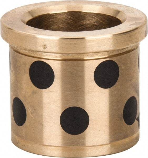 Dayton Lamina - 1" ID x 1-3/8" OAL, Aluminum Bronze, Die & Mold Shoulder Bushing - Shoulder, 1-3/8" Bottom OD, 1-3/8" Top OD, 1.55" Collar OD, 1-3/16" Above Collar - Exact Industrial Supply