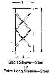 Dayton Lamina - 1-3/4" ID, 3" OAL, Steel, Extra Long, Die & Mold Solid Sleeve - 2-1/4" OD - Exact Industrial Supply