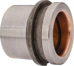 Dayton Lamina - 1-1/2" ID x 2" OAL, Steel, Bronze Plated Die & Mold Shoulder Bushing - Short Shoulder, 2.19" Bottom OD, 2" Top OD, 2.345" Collar OD, 13/16" Under Collar, 1-3/16" Above Collar - Exact Industrial Supply