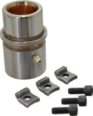 Dayton Lamina - 1-1/4" ID x 3-1/8" OAL, Steel, Bronze Plated Die & Mold Shoulder Bushing - Shoulder, 1.94" Bottom OD, 1-3/4" Top OD, 2.095" Collar OD, 2" Under Collar, 1-1/8" Above Collar - Exact Industrial Supply