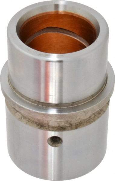 Dayton Lamina - 1-1/2" ID x 3-3/16" OAL, Steel, Bronze Plated Die & Mold Shoulder Bushing - Shoulder, 2.19" Bottom OD, 2" Top OD, 2.345" Collar OD, 2" Under Collar, 1-3/16" Above Collar - Exact Industrial Supply