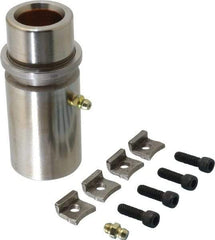 Dayton Lamina - 1" ID x 3-15/16" OAL, Steel, Bronze Plated Die & Mold Shoulder Bushing - Extra Long Shoulder, 1.72" Bottom OD, 1-1/2" Top OD, 1.845" Collar OD, 3" Under Collar, 15/16" Above Collar - Exact Industrial Supply