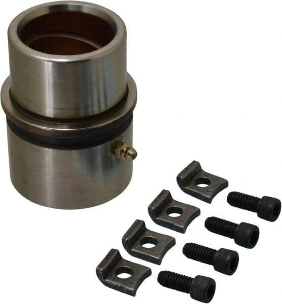 Dayton Lamina - 1-3/4" ID x 4-3/8" OAL, Steel, Bronze Plated Die & Mold Shoulder Bushing - Extra Long Shoulder, 2-1/2" Bottom OD, 2-1/4" Top OD, 2.658" Collar OD, 3" Under Collar, 1-3/8" Above Collar - Exact Industrial Supply