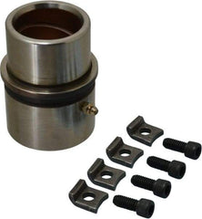 Dayton Lamina - 1-3/4" ID x 4-3/8" OAL, Steel, Bronze Plated Die & Mold Shoulder Bushing - Extra Long Shoulder, 2-1/2" Bottom OD, 2-1/4" Top OD, 2.658" Collar OD, 3" Under Collar, 1-3/8" Above Collar - Exact Industrial Supply