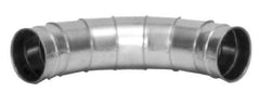 Made in USA - 8" ID Galvanized Duct Fitting - 18-1/4" Long, 24 Gage - Exact Industrial Supply