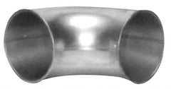 Made in USA - 4" ID Galvanized Duct 60° Elbow - 7.45" Long, 22 Gage - Exact Industrial Supply