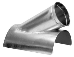 Made in USA - 6-6" ID Galvanized Duct In-Cut - 17" Long, 24 to 20 Gage - Exact Industrial Supply