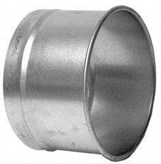 Made in USA - 6" ID Galvanized Duct Hose Adapter - 4" Long, 24 Gage - Exact Industrial Supply