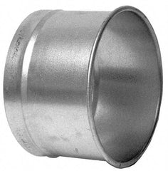 Made in USA - 8" ID Galvanized Duct Hose Adapter - 4" Long, 22 Gage - Exact Industrial Supply