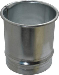 Made in USA - 4" ID Galvanized Duct Hose Adapter - 4" Long, 24 Gage - Exact Industrial Supply