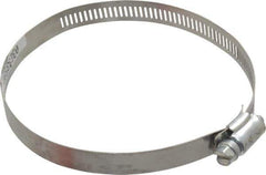 Made in USA - 4-1/2" ID Stainless Steel Duct Hose Clamp - 1/2" Long - Exact Industrial Supply