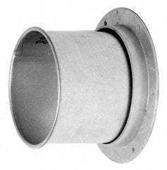 Made in USA - 8" ID Galvanized Duct Flange Adapter - 5" Long, 24 Gage - Exact Industrial Supply