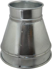Made in USA - 10-6" ID Galvanized Duct Reducer - 10" Long, 20 Gage - Exact Industrial Supply