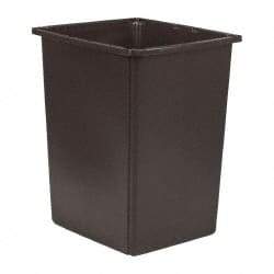 Rubbermaid - 56 Gal Brown Rectangle Trash Can - Polyethylene, 31-1/8" High x 25-1/2" Long x 22-3/4" Wide - Exact Industrial Supply