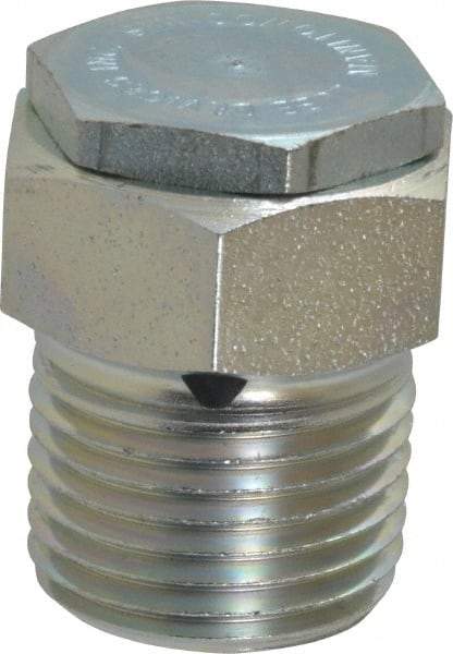 LDI Industries - 1/2 Thread, Steel, Zinc Plated, Filter Vent - 1-7/32" High, 1-15/16" Hex Flats Diam - Exact Industrial Supply