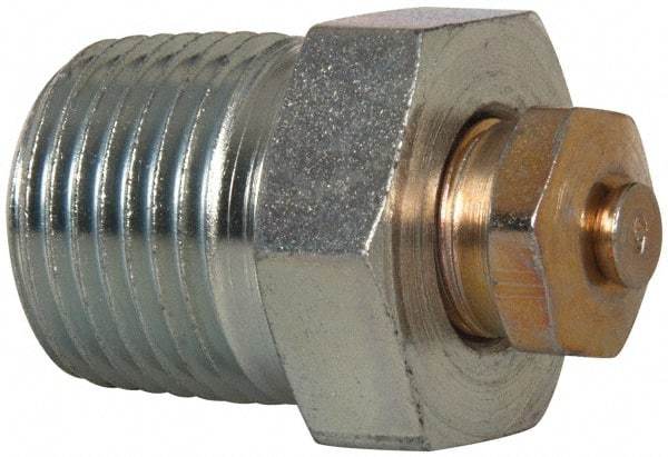 LDI Industries - 3/8-18 Thread, 7.5 to 15 psi Relief Pressure, Steel, Relief Vent - 30.23mm High, 19.05mm Hex Flats Diam - Exact Industrial Supply