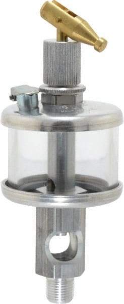 LDI Industries - 1 Outlet, Polymer Bowl, 18.5 mL Manual-Adjustable Oil Reservoir - 1/8 NPTF Outlet, 1-1/2" Diam x 4-9/16" High, 71.11°C Max - Exact Industrial Supply