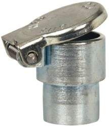 Gits - Steel, Zinc Plated, Shoulder Drive One Piece, Straight Oil Hole Cover - 0.503-0.505" Drive Diam, 1/2" Drive-In Hole Diam, 3/8" Drive Length, 13/16" Overall Height - Exact Industrial Supply