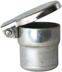 Gits - Steel, Zinc Plated, Shoulder Drive One Piece, Straight Oil Hole Cover - 0.878-0.880" Drive Diam, 7/8" Drive-In Hole Diam, 1/2" Drive Length, 1-1/16" Overall Height - Exact Industrial Supply