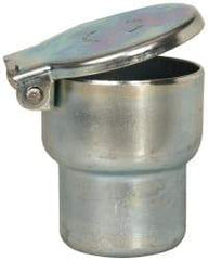 Gits - Steel, Zinc Plated, Shoulder Drive One Piece, Straight Oil Hole Cover - 1.253-1.255" Drive Diam, 1-1/4" Drive-In Hole Diam, 13/16" Drive Length, 1-11/16" Overall Height - Exact Industrial Supply