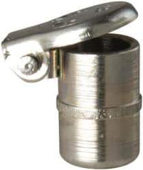 Gits - Steel, Zinc Plated, Beaded Drive One Piece, Straight Oil Hole Cover - 0.315-0.317" Drive Diam, 5/16" Drive-In Hole Diam, 7/32" Drive Length, 1/2" Overall Height - Exact Industrial Supply