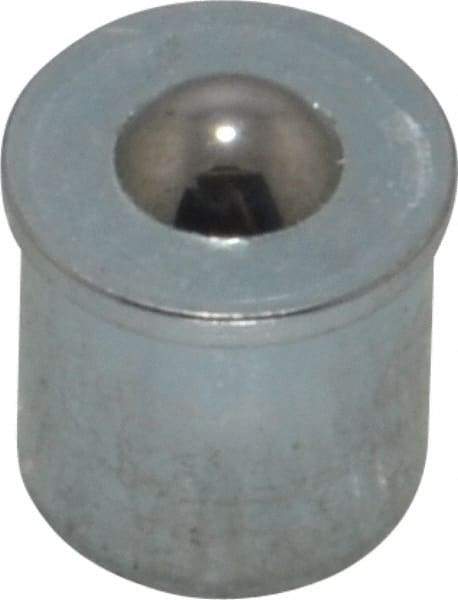 Gits - Steel, Zinc Plated, Plain Drive One Piece, Ball Valve Oil Hole Cover - 0.315-0.317" Drive Diam, 5/16" Drive-In Hole Diam, 5/16" Drive Length, 3/8" Overall Height - Exact Industrial Supply