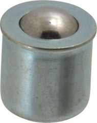 Gits - Steel, Zinc Plated, Plain Drive One Piece, Ball Valve Oil Hole Cover - 0378-0.380" Drive Diam, 3/8" Drive-In Hole Diam, 3/8" Drive Length, 15/32" Overall Height - Exact Industrial Supply