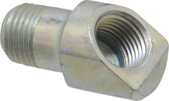 Alemite - 45° Head Angle, Grease Fitting Adapter - 1" Overall Height, 7/16" Shank Length - Exact Industrial Supply