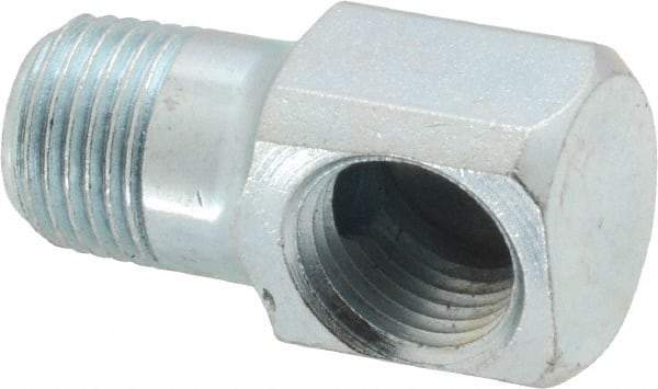 Alemite - 90° Head Angle, Grease Fitting Adapter - 1" Overall Height, 7/16" Shank Length - Exact Industrial Supply