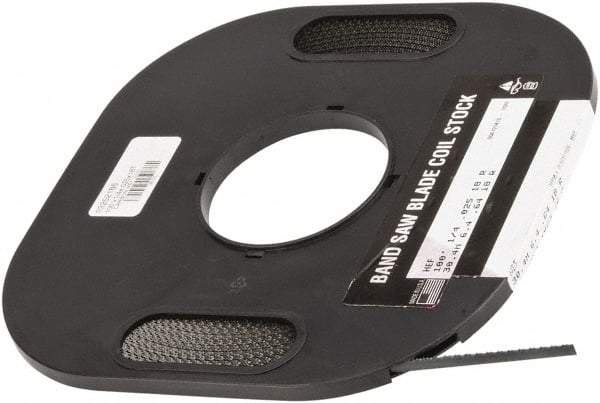 M.K. MORSE - 1/4" x 100' x 0.025" Carbon Steel Band Saw Blade Coil Stock - 18 TPI, Toothed Edge, Raker Set, Flexible Back, Constant Pitch, - Exact Industrial Supply