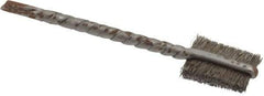 Osborn - 3/8" Diam Flat Steel Tube Brush - 0.003" Filament Diam, 9/16" Brush Length, 2-1/8" OAL, 3/32" Diam Shank - Exact Industrial Supply