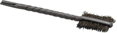 Osborn - 3/8" Diam Flat Steel Tube Brush - 0.008" Filament Diam, 9/16" Brush Length, 2-1/8" OAL, 3/32" Diam Shank - Exact Industrial Supply