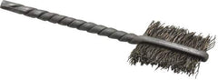 Osborn - 1/2" Diam Flat Steel Tube Brush - 0.008" Filament Diam, 9/16" Brush Length, 2-1/8" OAL, 3/32" Diam Shank - Exact Industrial Supply