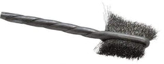 Osborn - 5/8" Diam Flat Steel Tube Brush - 0.003" Filament Diam, 5/8" Brush Length, 2-1/4" OAL, 1/8" Diam Shank - Exact Industrial Supply