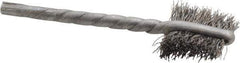 Osborn - 5/8" Diam Flat Steel Tube Brush - 0.008" Filament Diam, 5/8" Brush Length, 2-1/4" OAL, 1/8" Diam Shank - Exact Industrial Supply