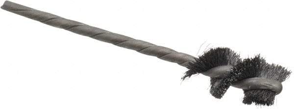 Osborn - 1/2" Diam Helical Steel Tube Brush - 0.005" Filament Diam, 1" Brush Length, 3-1/2" OAL, 1/8" Diam Shank - Exact Industrial Supply