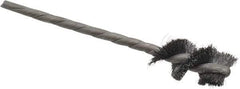 Osborn - 1/2" Diam Helical Steel Tube Brush - 0.005" Filament Diam, 1" Brush Length, 3-1/2" OAL, 1/8" Diam Shank - Exact Industrial Supply