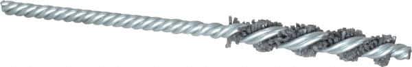 Osborn - 3/8" Diam Helical Nylon Tube Brush - 2" Brush Length, 5" OAL, 0.187" Diam Shank - Exact Industrial Supply