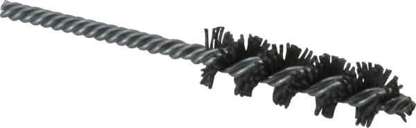 Osborn - 3/4" Diam Helical Nylon Tube Brush - 2-1/2" Brush Length, 5" OAL, 0.168" Diam Shank - Exact Industrial Supply