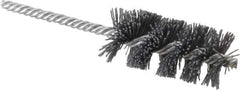 Osborn - 1-1/4" Diam Helical Nylon Tube Brush - 2-1/2" Brush Length, 5-1/2" OAL, 1/4" Diam Shank - Exact Industrial Supply