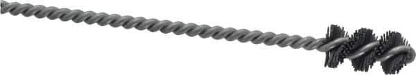 Osborn - 0.515" Diam Helical Nylon Tube Brush - 1" Brush Length, 5" OAL, 0.169" Diam Shank - Exact Industrial Supply