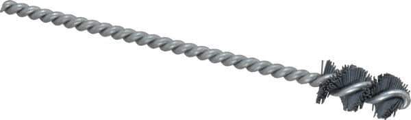 Osborn - 0.515" Diam Helical Nylon Tube Brush - 1" Brush Length, 5" OAL, 0.169" Diam Shank - Exact Industrial Supply