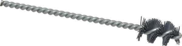 Osborn - 0.64" Diam Helical Nylon Tube Brush - 1" Brush Length, 5" OAL, 0.169" Diam Shank - Exact Industrial Supply