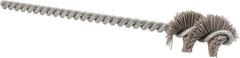 Osborn - 0.64" Diam Helical Nylon Tube Brush - 1" Brush Length, 5" OAL, 0.169" Diam Shank - Exact Industrial Supply