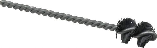 Osborn - 0.765" Diam Helical Nylon Tube Brush - 1" Brush Length, 5" OAL, 0.228" Diam Shank - Exact Industrial Supply